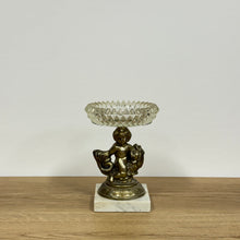 Load image into Gallery viewer, Vintage Cherub Riding Fish Candlestick Holder
