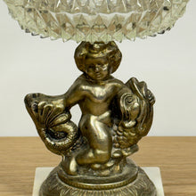 Load image into Gallery viewer, Vintage Cherub Riding Fish Candlestick Holder
