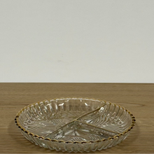 Load image into Gallery viewer, Vintage Glass Dish w/ Gold Detail
