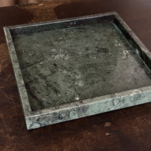 Load image into Gallery viewer, Green Square Marble Tray - 10" x 10"
