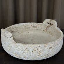 Load image into Gallery viewer, Travertine Shallow Bowl - 10"d
